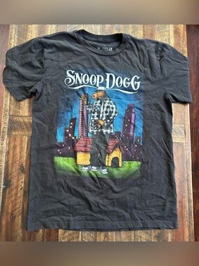 Black Graphic Snoop Dog Tee